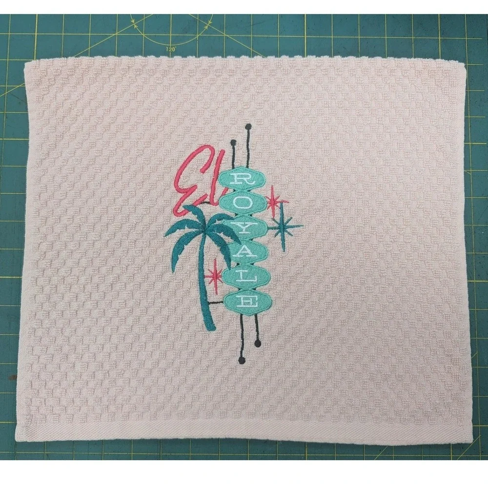 El Royal Hotel Mid-Century Modern 1950's Kitchen Bath Bar Tea Hand Towel